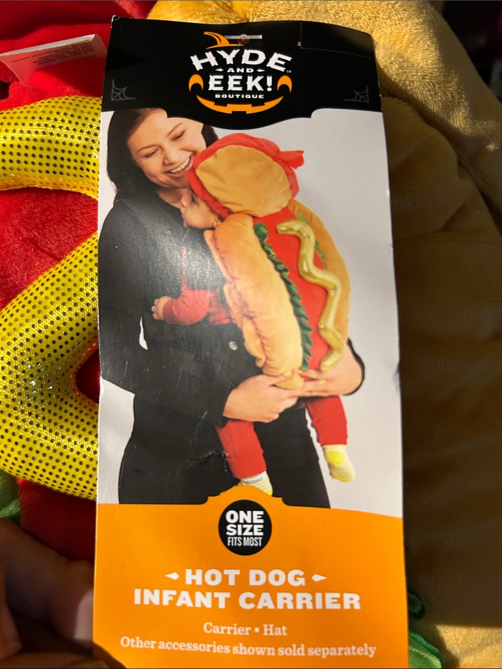 Hyde and Eek! Boutique Infant Hot Dog Carrier Costume - Red & Tan